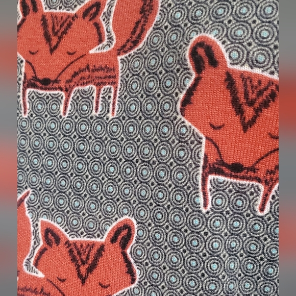 LA Soul Women’s Medium Adorable Soft Fox Pattern MIDI Dress - Picture 5 of 9